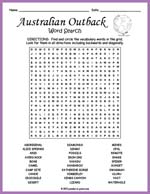 Australian Outback Word Search Thumbnail
