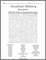 Aviation History Word Search Thumbnail