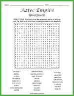 Aztec Empire Word Search Thumbnail