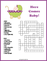 Baby Shower Crossword Puzzle thumbnail