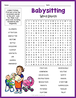 Babysitting Word Search thumbnail