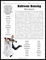 Ballroom Dancing Word Search thumbnail