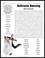 Ballroom Dancing Word Search thumbnail