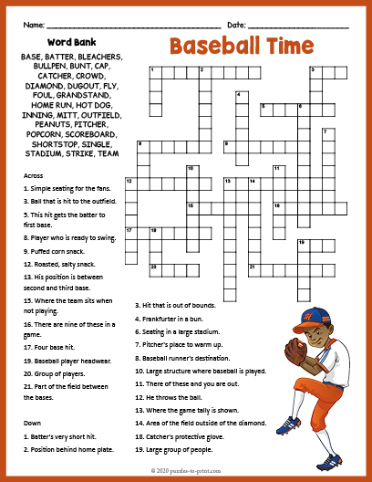 Baseball Crossword