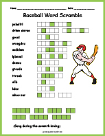 Baseball Word Scramble thumbnail