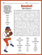 Baseball Word Search thumbnail