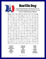 Bastille Day Word Search thumbnail