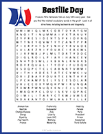Bastille Day Word Search thumbnail