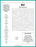 Bat Word Search Thumbnail