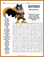 Batman Word Search thumbnail