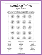 Battles of WWII Word Search thumbnail