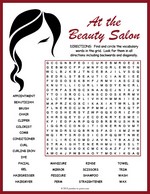 Beauty Salon Word Search thumbnail