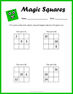 Beginner Magic Square Worksheet thumbnail