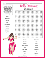 Belly Dancing Word Search thumbnail
