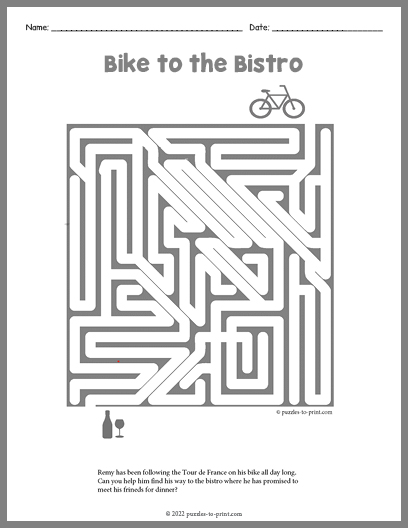 Bike to the Bistro Maze