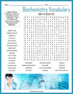 Biochemistry Vocabulary Word Search Thumbnail