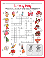 Birthday Party Crossword thumbnail