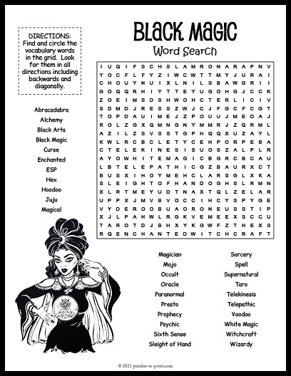 Black Magic Word Search