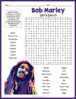 Bob Marley Word Search thumbnail