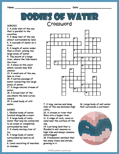 Bodies of Water Crossword