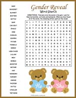 Boy Gender Reveal Word Search Thumbnail