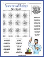 Branches of Biology Word Search Thumbnail