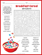 Breakfast Cereal Word Search thumbnail