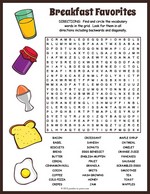 Fast Food Crossword