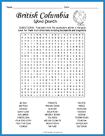 British Columbia Word Search thumbnail
