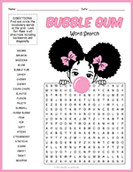 Bubble Gum Word Search thumbnail