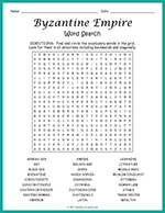 Byzantine Empire Word Search thumbnail