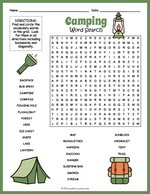Camping Word Search thumbnail