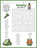 Camping Word Search thumbnail