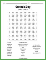 Canada Day Word Search Thumbnail