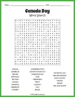 Canada Day Word Search Thumbnail