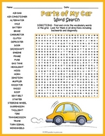 Car Parts Word Search thumbnail