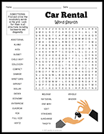 Car Rental Word Search thumbnail