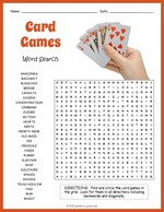 Card Games Word Search thumbnail