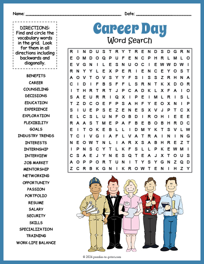 Career Day Word Search