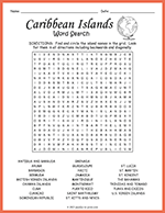 Caribbean Islands Word Search thumbnail