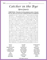 Catcher in the Rye Word Search Thumbnail