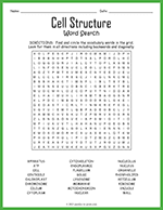 Cell Structure Word Search thumbnail