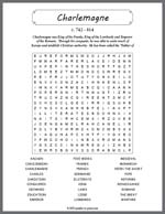 Charlemagne Word Search Thumbnail