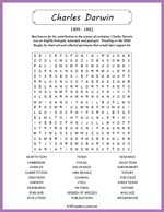 Charles Darwin Word Search Thumbnail