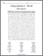 Charlotte's Web Word Search Thumbnail