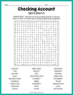 Checking Account Word Search thumbnail