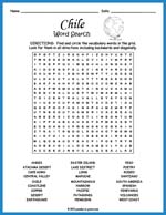 Chile Word Search Thumbnail