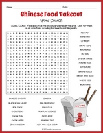 Chinese Food Word Search Thumbnail