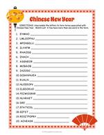 Chinese New Year Word Scramble thumbnail