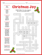 Christmas Crossword Fill In thumbnail